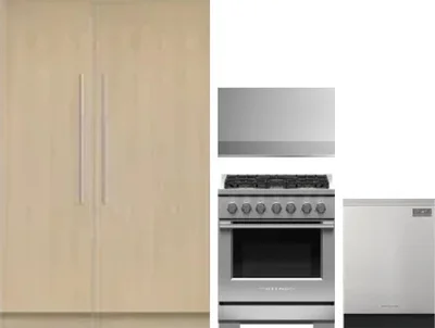 5 Piece Package Includes Refrigerator, Freezer, Range, Hood And Dishwasher